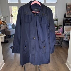 London Fog Dark Blue Trench Coat